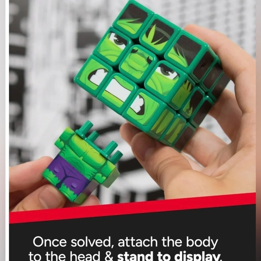 Rubik’s Cube Hulk Cuber Brain Teaser Fidget Toy Ages 8+